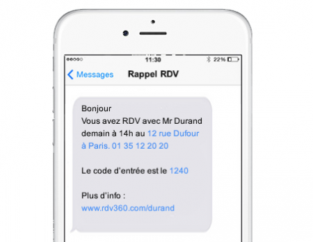 sms pour annuler rdv